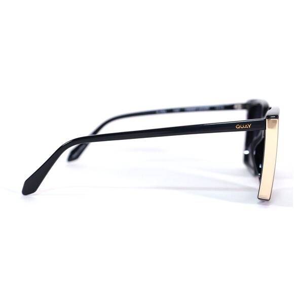 Quay Australia FRONT COVER Square Polarized Sunglasses - Black / Smoke - NWT - Picture 3 of 10